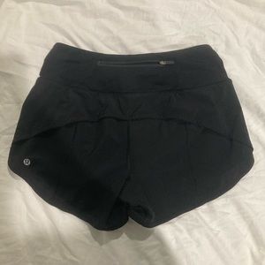 LULULEMON Black Low-Rise Speed Up Short Lined